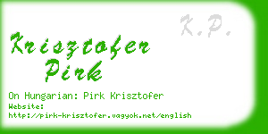 krisztofer pirk business card